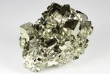 Shiny, Cubic Pyrite Crystal Cluster - Peru #178384-1